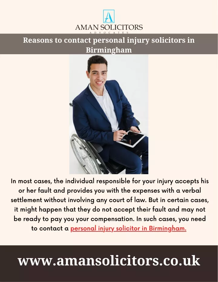 reasons to contact personal injury solicitors