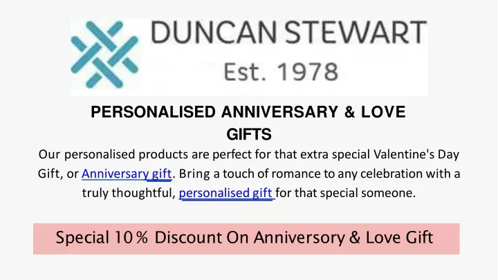 personalised anniversary love gifts
