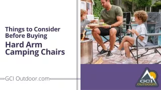 Things to Consider Before Buying Hard Arm Camping Chairs