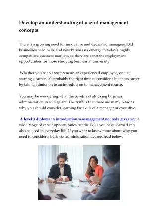 Learn how to use and apply useful business concepts, tools, and terminology