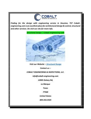 Structural Design  Cobalt-engineering.com