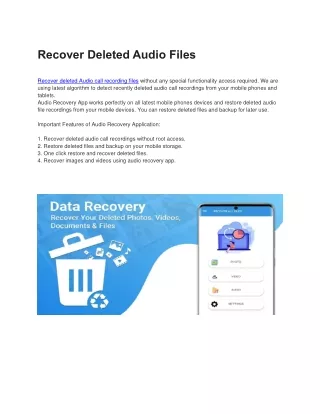 Recover Deleted Audio Files word for slide share-converted