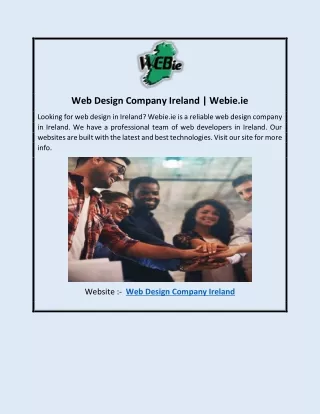 Web Design Company Ireland | Webie.ie