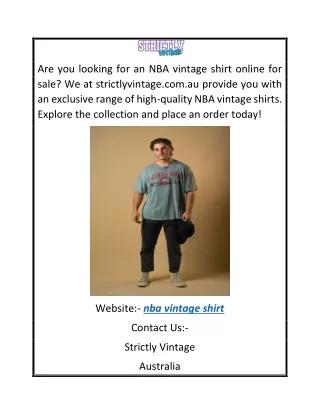 Searching for NBA Vintage Shirt  Strictlyvintage.com.au