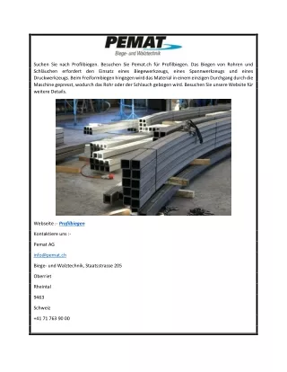 Profil biegen  pemat.ch