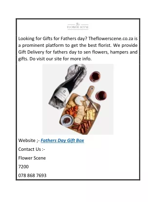 Fathers Day Gift Box  Theflowerscene.co.za