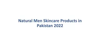 Natural Men Skincare Products in Pakistan 2022