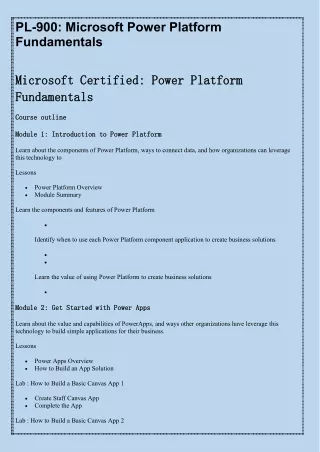 pl 900 microsoft power platform fundamentals