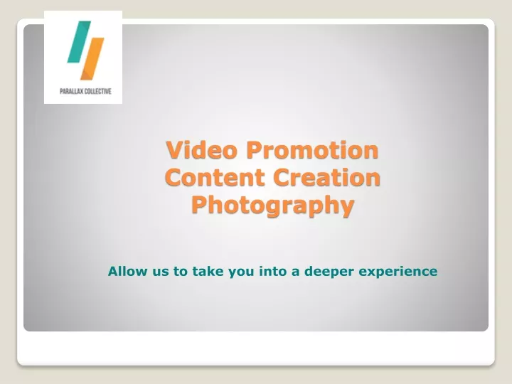 video promotion content creation photography