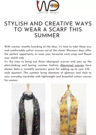Stylish And Creative Ways To Wear A Scarf This Summer
