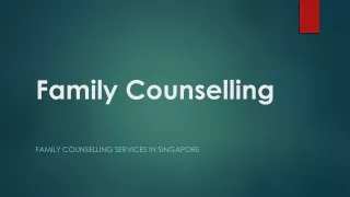 Family Counselling‌ ‌Services In Singapore