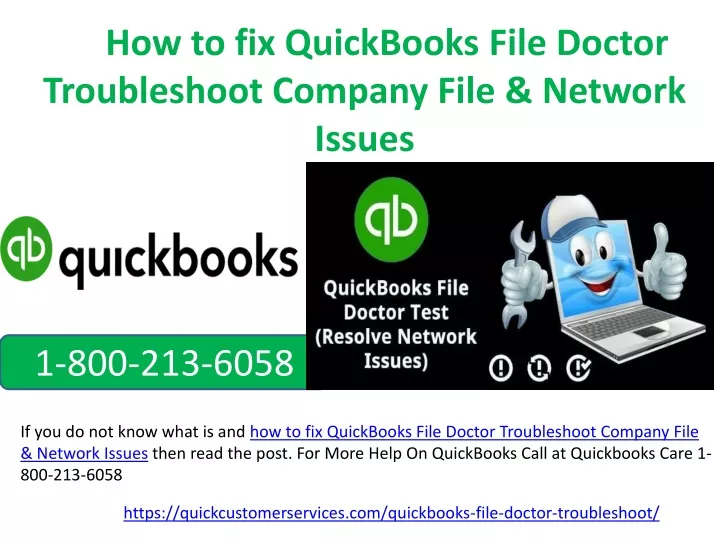 how to fix quickbooks file doctor troubleshoot company file network issues
