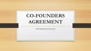 CO-FOUNDERS AGREEMENT
