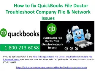 how to fix quickbooks file doctor troubleshoot