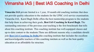 Best IAS Coaching In Delhi