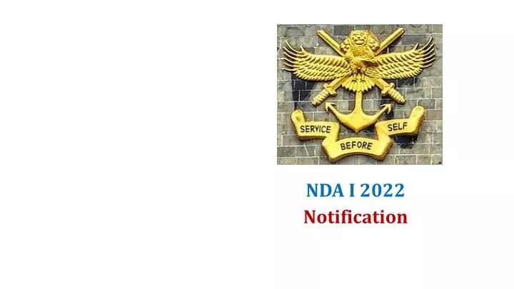 nda i 2022 notification