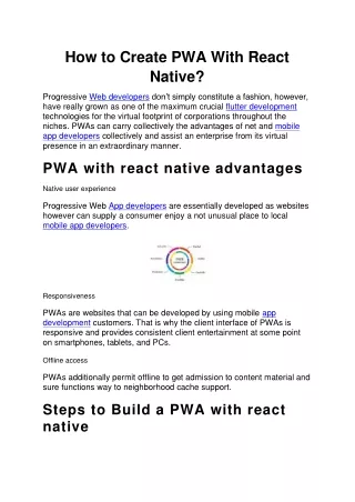 how to create pwa with react native