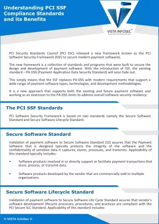 Understanding PCI SSF Compliance Standards and its Benefits