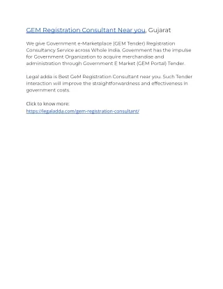 gem registration consultant near you gujarat