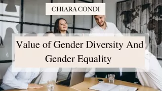 value of gender diversity and gender equality