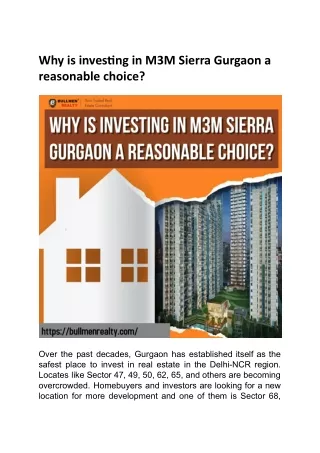 Blog M3M Sierra Gurgaon Sector 68.docx - Google Docs