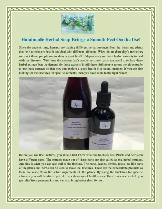 Handmade Herbal Soap Brings a Smooth Feel On the Use!