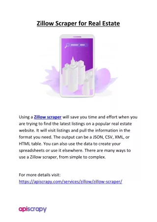 zillow scraper for real estate