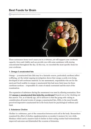 best foods for brain