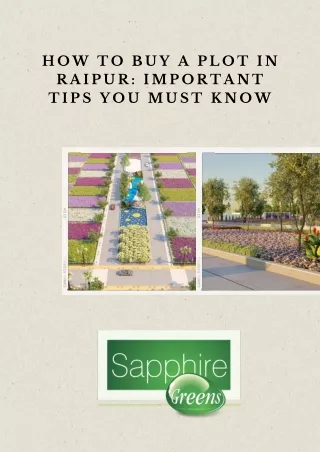 how to buy a plot in raipur important tips