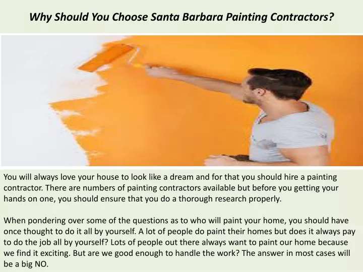 why should you choose santa barbara painting contractors