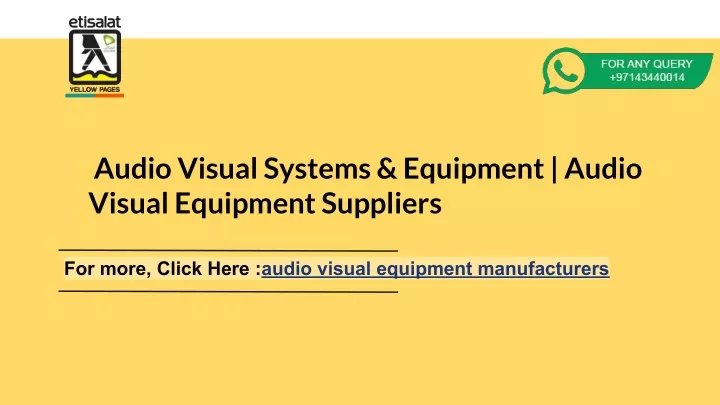 audio visual systems equipment audio visual
