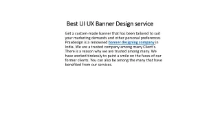 Best UI UX Banner Design service