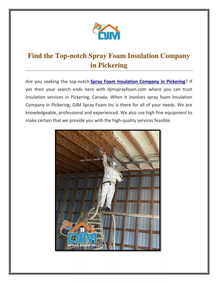 find the top notch spray foam insulation company