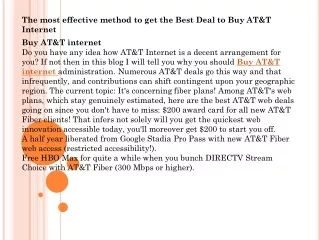 AT&T Internet Service