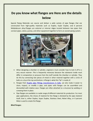Do you know what flanges are Here are the details below