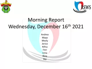 morning report wednesday december 16 th 2021