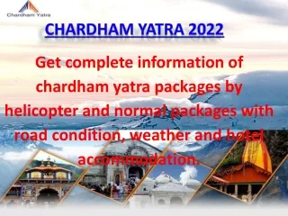 Chardham Yatra Packages 2022 | Charham Tour Budget Packages