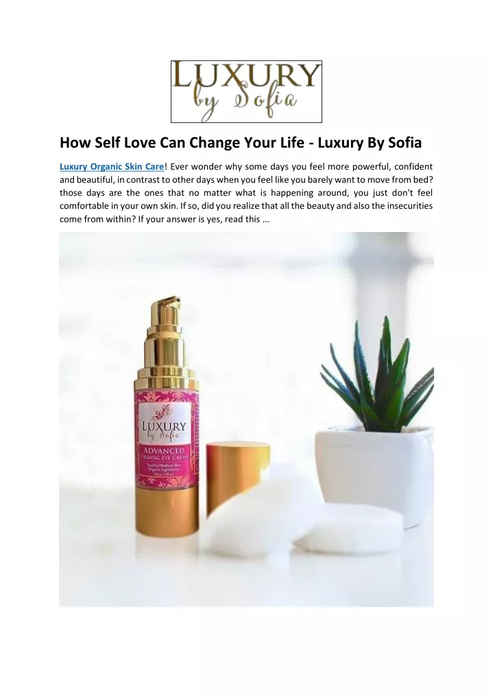 how self love can change your life luxury by sofia