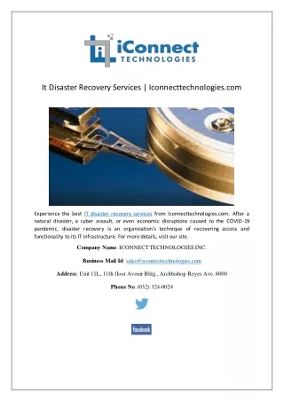 it disaster recovery services