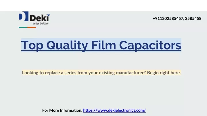 top quality film capacitors