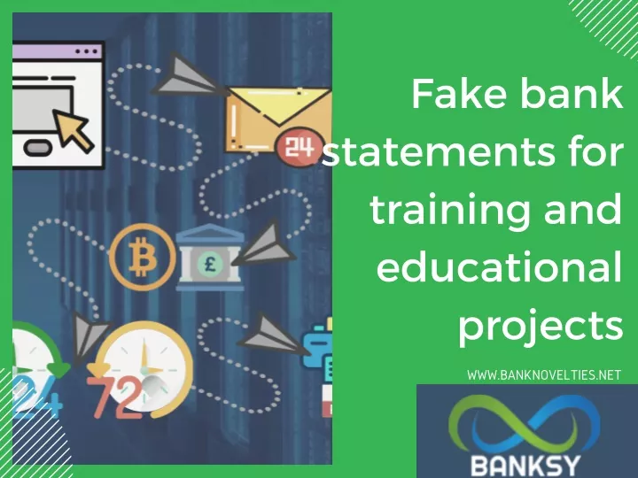 fake bank statements for training and educational
