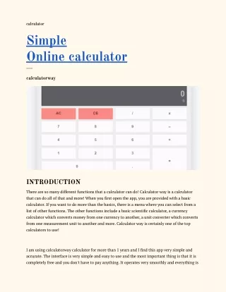 simple-online-calculator