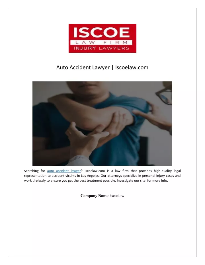 auto accident lawyer iscoelaw com