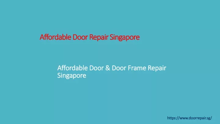 affordable door repair singapore