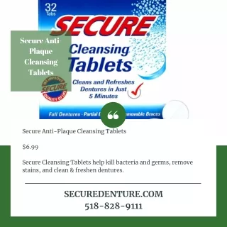 secure anti plaque cleansing tablets