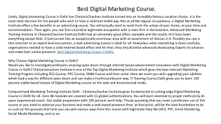 best digital marketing course