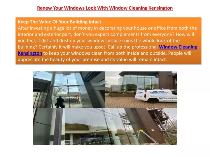 renew your windows look with window cleaning kensington