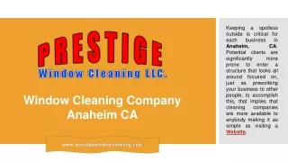 Window Cleaning Company Anaheim CA