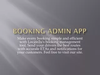 Booking Admin App