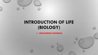 Introduction of Life 1st sem